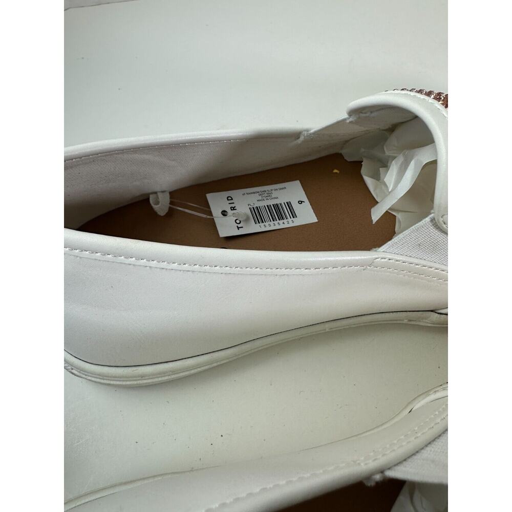 Torrid Embellished Slip On Sneakers Celebrate Love Rainbow Shoes Women's Size 9W - Picture 11 of 15